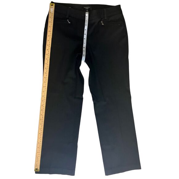 Talbots Petites Black Straight Leg Dress Pants Size 10P Zip Pockets Career - Picture 4 of 6